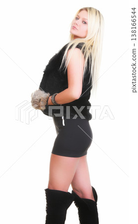 Portrait of young attractive fur woman 138166544