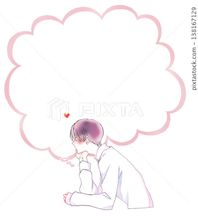 A man in love (cloud-shaped speech bubble) A man in love (cloud-shaped speech bubble) 138167129