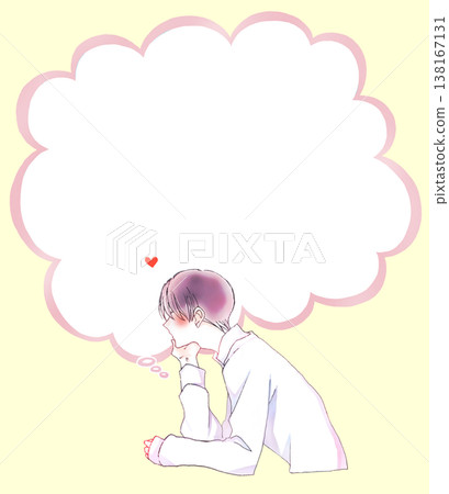 A man in love (cloud-shaped speech bubble) A man in love (cloud-shaped speech bubble) 138167131