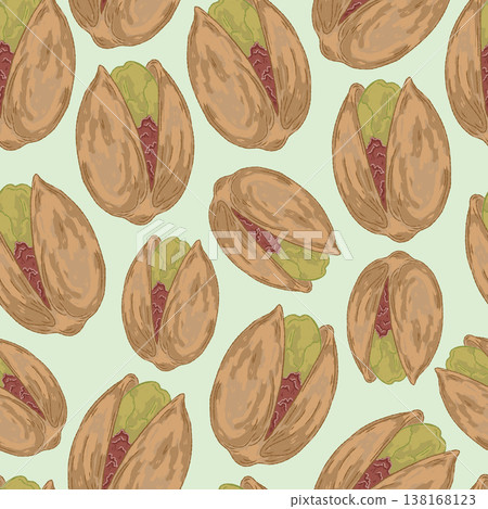 seamless pattern with almonds seamless pattern with almonds 138168123