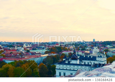 View of Vilnius from the ruins of Gediminas Castle, Lithuania, Part 9 View of Vilnius from the ruins of Gediminas Castle, Lithuania, Part 9 138168428