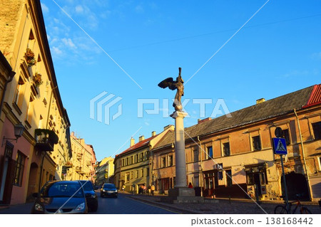 The townscape and angel statues of Užupis, Lithuania The townscape and angel statues of Užupis, Lithuania 138168442