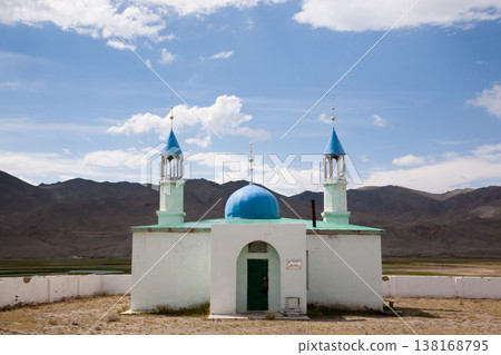 Small mosque in remote village in Oigor valley, Mongolia. Bayan olgii province Small mosque in remote village in Oigor valley, Mongolia. Bayan olgii province 138168795