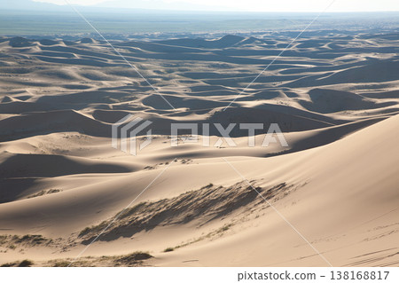 Khongoryn Els sand dunes landscape, Mongolia. Gobi desert Khongoryn Els sand dunes landscape, Mongolia. Gobi desert 138168817