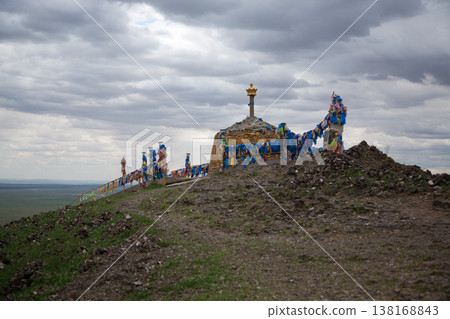 Sajnsand buddhist monastery, Gobi region,Mongolia. Khamariin Khiid Monastery Sajnsand buddhist monastery, Gobi region,Mongolia. Khamariin Khiid Monastery 138168843