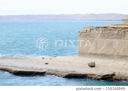 Valdes Peninsula beach landscape, Patagonia, Argentina Valdes Peninsula beach landscape, Patagonia, Argentina 138168849