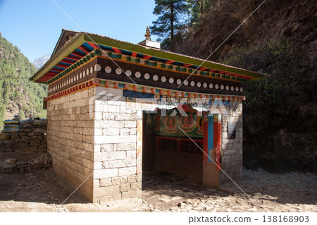 Sagarmatha National Park entrance gate, EBC trek, Nepal Sagarmatha National Park entrance gate, EBC trek, Nepal 138168903