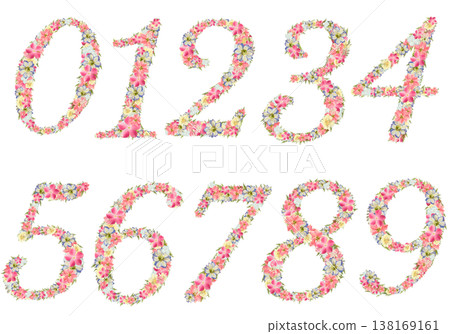 植物主題數字套裝 0-9:壓花設計,精緻襯線字體,粉紅色和藍色數字,透明 PNG 背景 植物主題數字套裝 0-9:壓花設計,精緻襯線字體,粉紅色和藍色數字,透明 PNG 背景 138169161