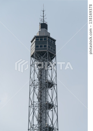 Torre Branca observation tower in Milan with steel lattice structure. Milan, Italy 138169378