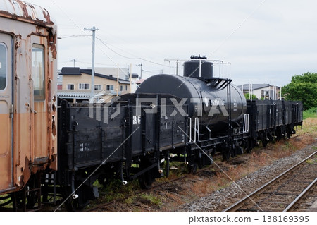 Tsugaru Railway trains parked at Tsugaru Goshogawara Station Tsugaru Railway trains parked at Tsugaru Goshogawara Station 138169395
