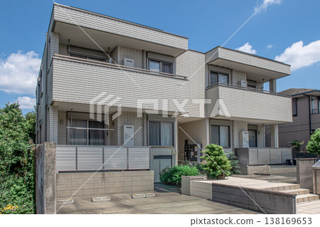 Apartment and fresh blue sky 138169653