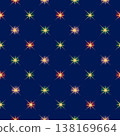 Star shape seamless pattern. Stylish festive ornament with star beams. Christmas sky texture 138169664