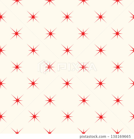 Star shape seamless pattern. Stylish festive ornament with star beams. Christmas sky texture Star shape seamless pattern. Stylish festive ornament with star beams. Christmas sky texture 138169665