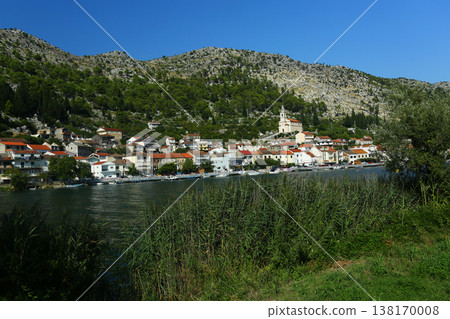 Scenic View of Komin and Neretva River Croatia Scenic View of Komin and Neretva River Croatia 138170008