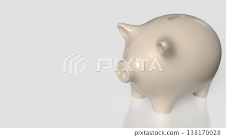 Piggy Bank Savings Concept On Clean Background 3d render. 138170028