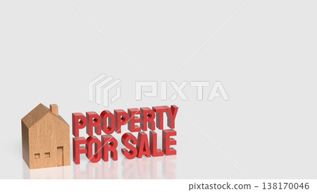 Property For Sale Residential Home Investment and Real Estate Concept 3d render. 138170046