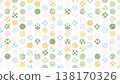 [Spring background material] Colorful Japanese pattern illustrations of traditional motifs 138170326