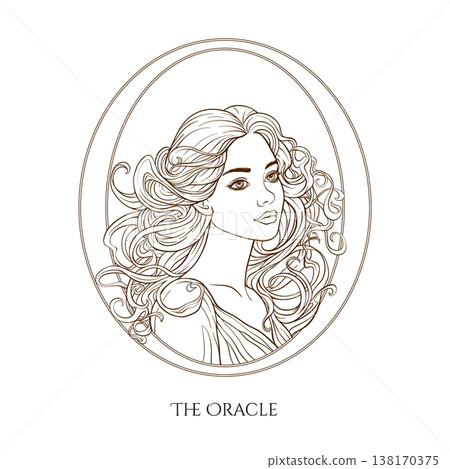 A young beautiful girl in circle frame A young beautiful girl in circle frame 138170375