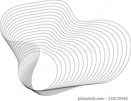 Circle blend out line. Wave element for design Circle blend out line. Wave element for design 138170442