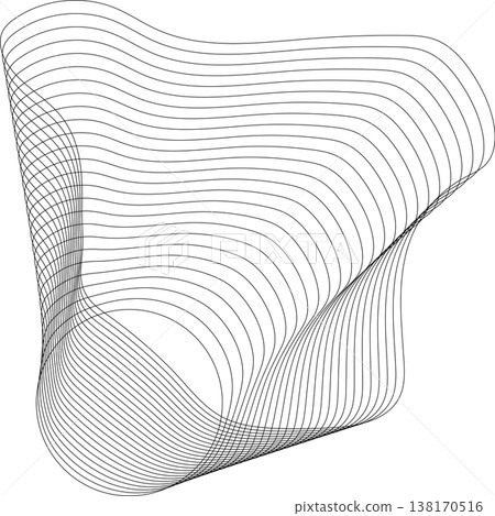 Circle blend out line. Wave element for design Circle blend out line. Wave element for design 138170516