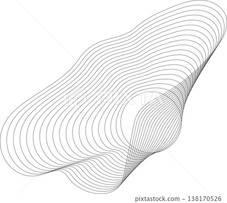 Circle blend out line. Wave element for design Circle blend out line. Wave element for design 138170526
