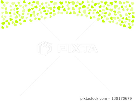 心形圖案背景黃綠色3種顏色心形 138170679