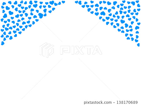 心形圖案背景藍色純色心 心形圖案背景藍色純色心 138170689