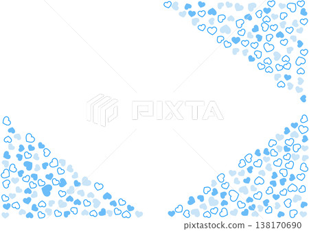 Heart pattern background Blue 3 colors border and solid color heart Heart pattern background Blue 3 colors border and solid color heart 138170690
