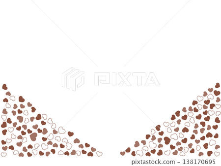 Heart pattern background Brown 3 colors border and solid color heart Heart pattern background Brown 3 colors border and solid color heart 138170695