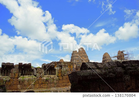 Khmer-style ruins: A landscape of East Mebon Khmer-style ruins: A landscape of East Mebon 138170804