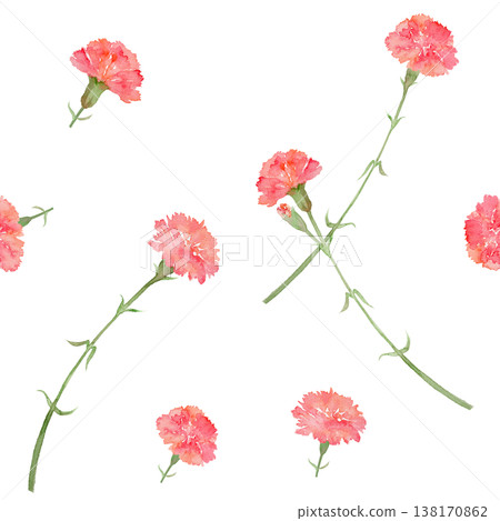Carnation seamless pattern Carnation seamless pattern 138170862