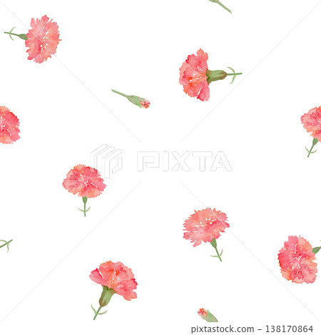 Carnation seamless pattern Carnation seamless pattern 138170864