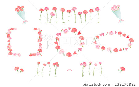 康乃馨母親節相框套裝 138170882