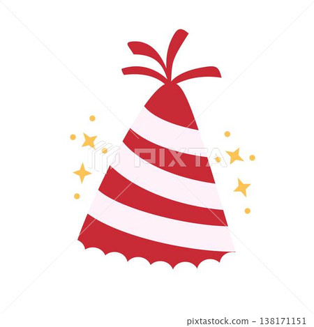 Flat Birthday Hat Illustration Flat Birthday Hat Illustration 138171151