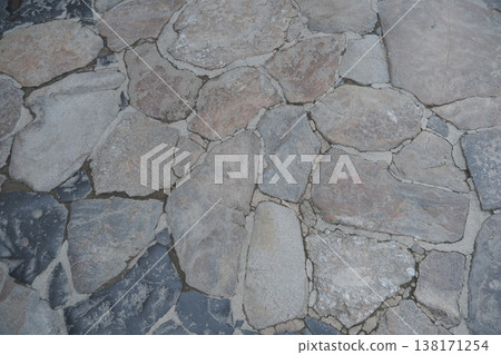 Natural stone cobblestone texture background (irregular pattern) Natural stone cobblestone texture background (irregular pattern) 138171254