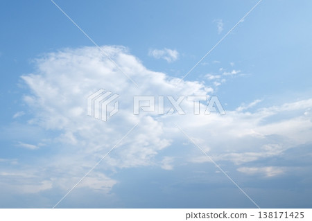 Beautiful soft Blue Sky with clouds. A Nature sky backgrounds. 138171425