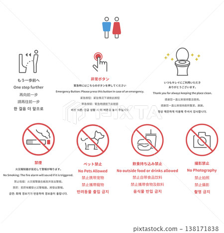 廁所禁忌與禮儀:多國語言標誌套裝 廁所禁忌與禮儀:多國語言標誌套裝 138171838