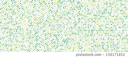 Green radial pattern background. Abstract spring dotted concentric circle wallpaper. Circular halftone dots comic texture backdrop. Vector bright summer cartoon pop art overlay for poster, banner Green radial pattern background. Abstract spring dotted concentric circle wallpaper. Circular halftone dots comic texture backdrop. Vector bright summer cartoon pop art overlay for poster, banner 138171852