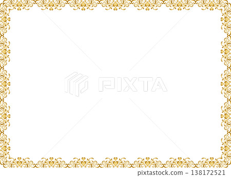 Vintage calligraphy-style frame material 285 <Heart frame> Vintage calligraphy-style frame material 285 <Heart frame> 138172521
