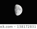 一輪彎月懸掛在夜空中，月牙邊緣的環形山構成了一幅美麗的星空景象。 138172831