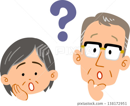 這對老年夫婦臉上滿是疑惑。 138172951