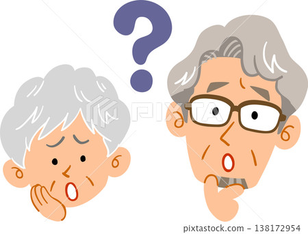 這對老年夫婦臉上滿是疑惑。 138172954