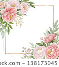 Pastel floral frame transparent background  138173045