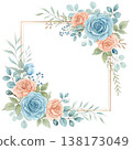 Pastel floral frame transparent background  138173049