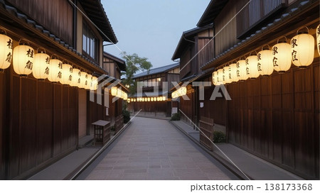 傍晚寧靜的京都古街 傍晚寧靜的京都古街 138173368