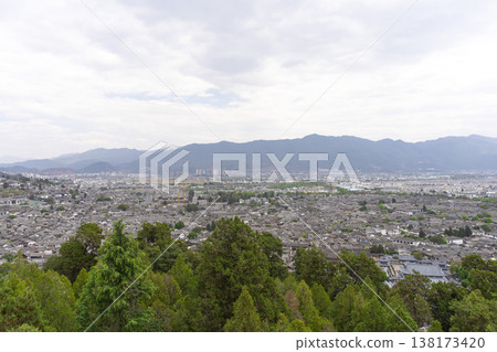 Panoramic view of traditional house of the old town Lijiang, China. Dayan, commonly called the Old Town of Lijiang. Look from Lion Hill. Panoramic view of traditional house of the old town Lijiang, China. Dayan, commonly called the Old Town of Lijiang. Look from Lion Hill. 138173420