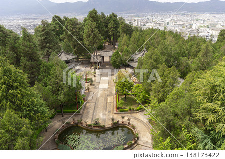 Panoramic view of traditional house of the old town Lijiang, China. Dayan, commonly called the Old Town of Lijiang. Look from Lion Hill. Panoramic view of traditional house of the old town Lijiang, China. Dayan, commonly called the Old Town of Lijiang. Look from Lion Hill. 138173422