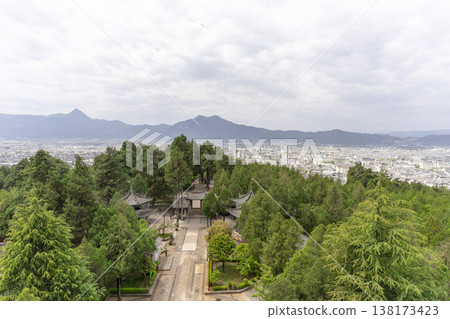 Panoramic view of traditional house of the old town Lijiang, China. Dayan, commonly called the Old Town of Lijiang. Look from Lion Hill. Panoramic view of traditional house of the old town Lijiang, China. Dayan, commonly called the Old Town of Lijiang. Look from Lion Hill. 138173423