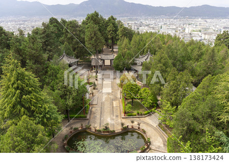 Panoramic view of traditional house of the old town Lijiang, China. Dayan, commonly called the Old Town of Lijiang. Look from Lion Hill. Panoramic view of traditional house of the old town Lijiang, China. Dayan, commonly called the Old Town of Lijiang. Look from Lion Hill. 138173424
