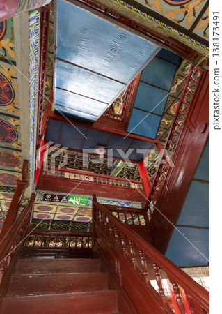 Lijiang, China - April 11, 2024 : Wangu Tower on Lion Hill in Lijiang old town, China on April 11, 2024. 138173491